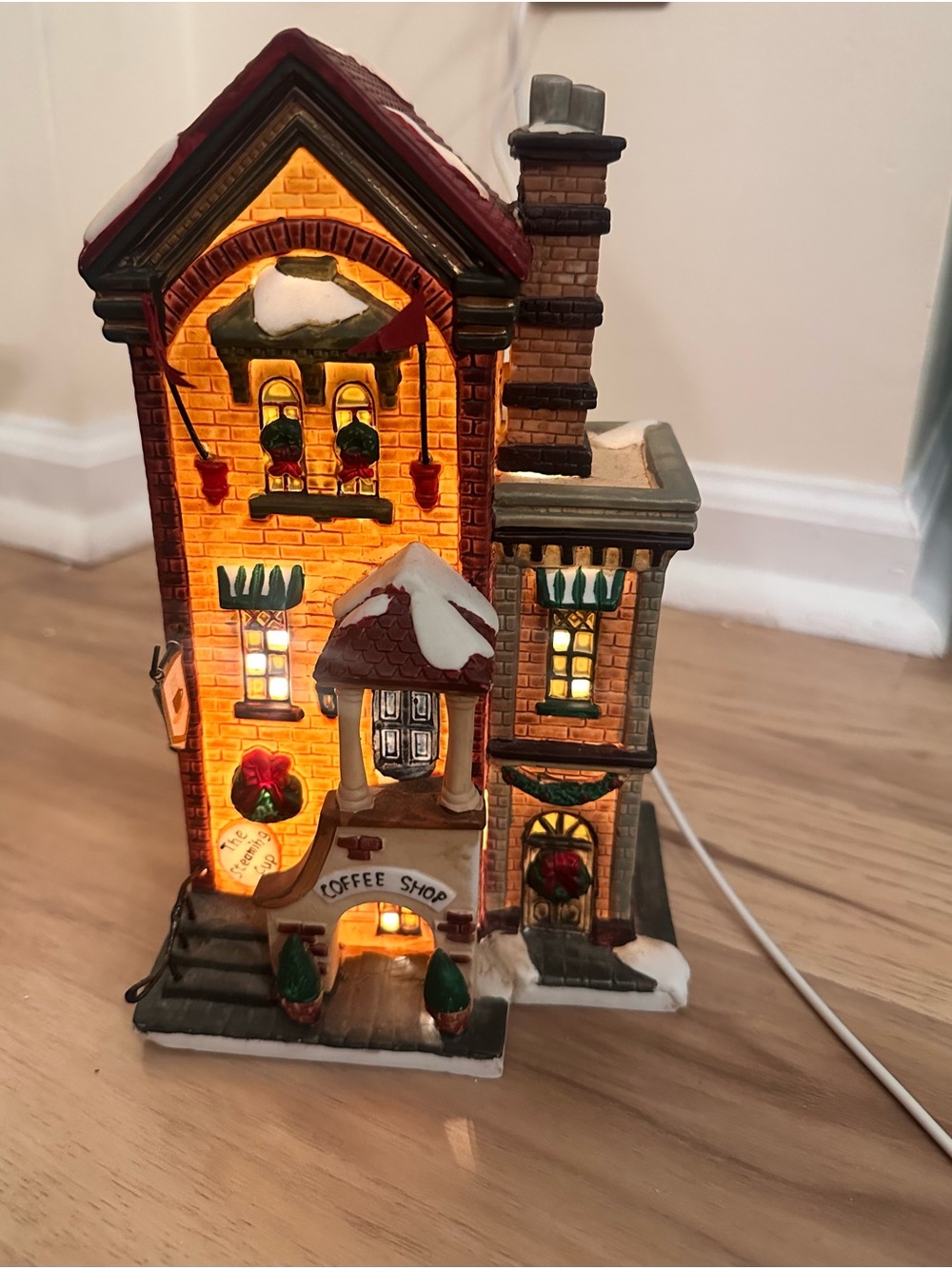 Vintage Santa’s Workbench Towne Series “The Steaming Cup Coffee Shop” – 1999